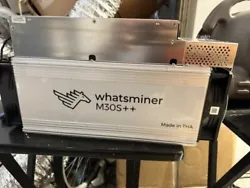 Asic Miners US Whatsminer M30S++ 108Th/s from MicroBT mining SHA-256 algorithm. Perfect condition, like new! Ships from...
