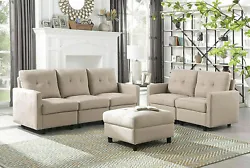 Loveseat sofa and 3 Seat sofa with Ottoman Loveseat sofa with Ottoman 6 Seats Sectional Sofas with Ottoman 7 Seats...