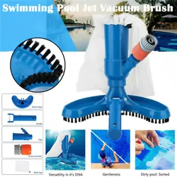 Suitable for cleaning small swimming pool, spa, pond and hot tub, etc. 1x Water Inlet. 1x Brush Head.