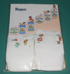 Diapers Have The Pampers Bear On Tape Panel. 1 Pampers Ultra Dry Newborn Diaper (with notch cut out). 1 Pampers Ultra...
