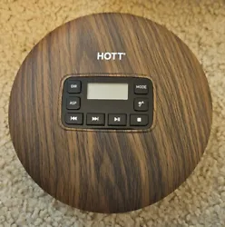 HOTT CD611 Rechargeable Portable CD Player Home Travel Car - Wood Grain. Shipped with USPS Ground Advantage.