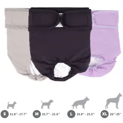 ❤【Premium Dog Diapers】 This Dog Diaper Set contains 3 washable cloth diapers in 3 colors for female dog, Great...