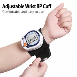 The wrist blood pressure cuff will automatically display and alert you if an irregular heartbeat is detected. LotFancy...