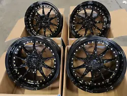 Model: DS07. Bolt Pattern: 5x100. Color: Gloss Black w/Gold Rivets. This does not include tires, lug nuts, valve stems,...