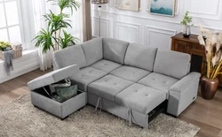 An l-shape sofa can be easily converted into a bed. The equipped portable handle with the assistance of the bottom...