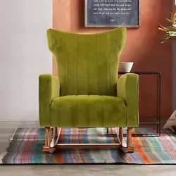 This modern rocker with tufted upholstery gives you everything youd want from an armchair while taking up much less...