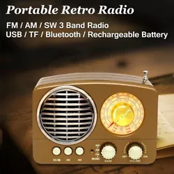 Enceinte rétro Radio, Bluetooth, usb. Modèle FM sans fil, 5 watts. Très bon son stéréo. Radio haut-parleur...