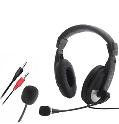 This versatile over ear headset with microphone is both functional and comfortable. Noise cancelling swivel microphone...