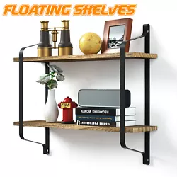 2-Tier design. 1x Floating Shelf. -Natural and rustic look. -Top grade paulownia wood. 1Set of Installation Hardware....