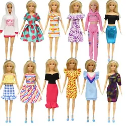 Fashion 1/6 Doll Clothes For Barbie Outfit Set Shirt Skirt Pants Dress For Barbie Doll Clothing Gown 11.5