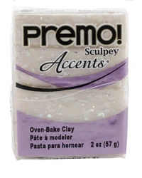 Four 2 ounce packages of Sculpey Premo Opal polymer clay..