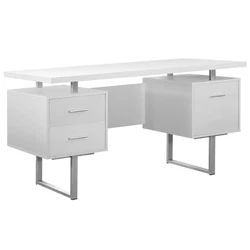 Sleek and contemporary, this smooth white desk is the perfect combination of function, durability and design in a...