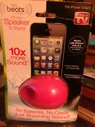 Brand New IPhone Egg Beats by GoTunes MiniSpeaker & Stand, works with iPhone 4/4s & 5. See instructions for details....