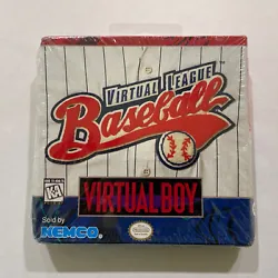 Virtual League Baseball (Nintendo Virtual Boy, 1995). Brand New and Unopened. Plastic wrapper has a small rip. Box...