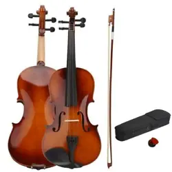 The head, back and sides of this acoustic violin are all made from basswood while the fingerboard, tailpiece, pegs, and...