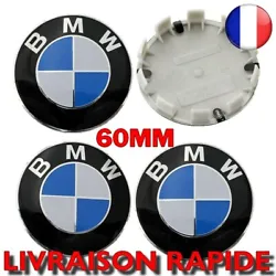 4X Centre Roue 60mm Jantes Logo BMW Voiture Cache Moyeu Insigne Clipser NEUF Type De matériau : SUPPORT PVC + LOGO En...