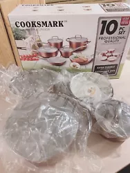 Cooksmart Healthy Ceramic Non-stick pan 8pc set. Condition is 
