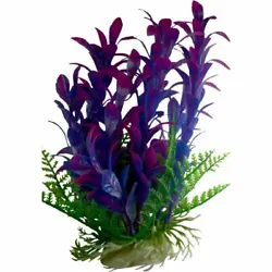 Lifelike looking aquarium plant, has different lengths of strands making it look very natural. Plastic construction...