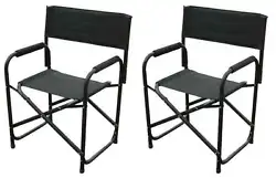 ---2 Pack - Commercial-grade chair with black aluminum frame ---Chair Dimensions: 24” x 18” x 35” ---Seat...