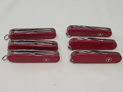Lot of 6 Victorinox 91MM SAK  3-CAMPER 2-TINKER 1-SPARTAN  ONE DAY AUCTION   FREE SHIPPING