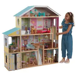 At four and a half feet tall, the KidKraft Majestic Mansion is spacious enough for even the biggest imaginations! With...