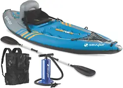 Get closer to the water and all the beauty swimming in it when you explore in a Sevylor K1 Sit-On-Top QuikPak Kayak....