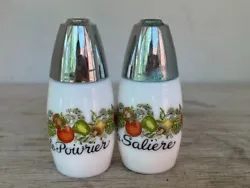 Pair of Spice of Life Salt Pepper shakers.