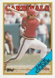 Jack Clark - 1988 Topps #100 - St Louis Cardinals Baseball Card