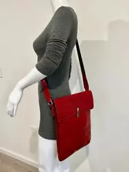Orbino The ultra-sleek slim crossbody/shoulder bag for the Macbook& Macbook Air in premium deep red vegetable tanned...