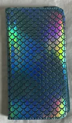 MERMAID SCALES Galaxy FISH Wallet Flip Phone Case S7,S8,S9 S10 PLUS Compatible..