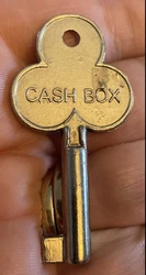 Vintage Key File Cabinet Safety Cash Box Marked LE cash Box Clover Shape Top. Measures 2”L.Please see pictures for...