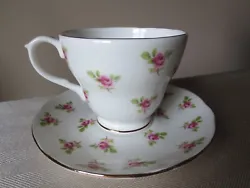 Duchess Bone China Coffee/Tea Cup & Saucer England Roses Gold Trim