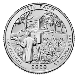 2020 W Weir Farm Quarter BU. Great addition to any collection Free Shipping *stock photo Thanks for looking