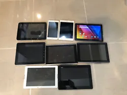 ALL TABLETS DO NOT WORK PROPERLY AND MAY HAVE MORE ISSUES THAN LISTED. BEING SOLD AS IS.