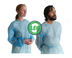 Leo Protective Gown, Non-sterile, Blue. 10 pc / 30 pc High Quality Material: Gowns are made from of high quality...