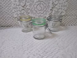 Small Glass Jar ~ Locking Lids  ~ 2.5