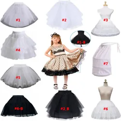 Girl’s Crinoline Petticoat Features Type: Petticoat. Dresses length:Short Petticoat,elastic waist. Fluffy: The outer...