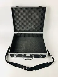 XIT Padded Hard Aluminum Briefcase - Black & Silver. • Adjustable & removable shoulder strap. • High impact ABS...