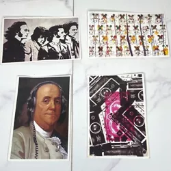 Lot of 4 Mr. Brainwash presents ICONS post cards. Super rare post cards, promoting the NYC pop art exhibit. Each card...