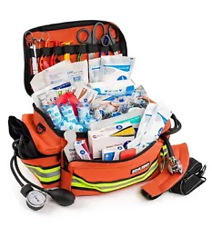 First Responder Bag | Fully-Stocked Professional Essentials EMT/EMS Trauma Kit |.