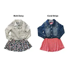 Let your lovely little princess shine in these super-fun and super-comfortable pull over dresses & denim jackets for...