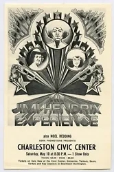 This is an original concert handbill used to advertise a show featuring The Jimi Hendrix Experience. This show took...