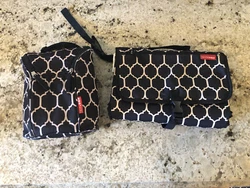 Skip Hop Diaper Clutch Changing Station and Bottle Bag Matching Set. Great for parents on the go! The bottle bag fits 2...