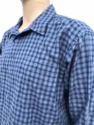 Patagonia Men’s 100% Organic Cotton Shirt Sz Large Blue Plaid Long Sleeve Button. From a smoke and pet free house.