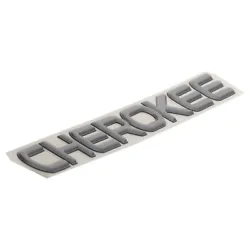 THIS OEM FACTORY NEW CHEROKEE DECAL STICK ON EMBLEM WILL EASILY ADHERE TO JUST ABOUT ANY VEHICLE OR FLAT CLEAN SURFACE...