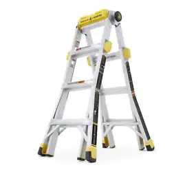 Safety and strength. This ladder is loaded with features that maximize function and its the first Multi-position ladder...