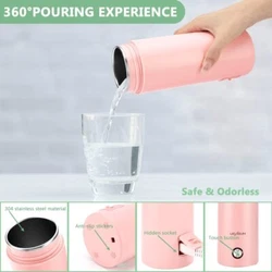 【Multipurpose Hot Water Maker】3 in 1 our portable tea kettle integrates a kettle, a thermos cup and a water cup...