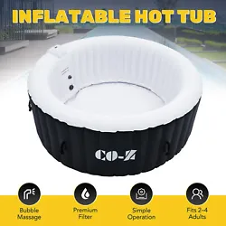 1 x Inflatable Hot Tub. Bubble Jets: 120. 1 x Hot Tub Cover. 2 x Filter Covers. Fresh Filters. 360° Comfort. Heating...
