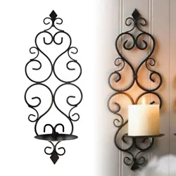 1 x Wall Candle Holder(Candle NOT Included). -- The center of the tray has a raised setting which can fixes the candle...