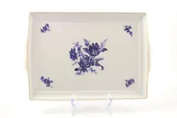 For your consideration..... Vintage Richard Ginori tray/platter Pattern: Savona Cobalt blue floral design on bright...